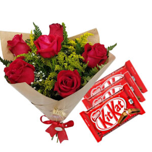 6 Rosas no Craft com Kit Kat