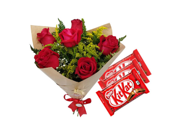 6 Rosas no Craft com Kit Kat